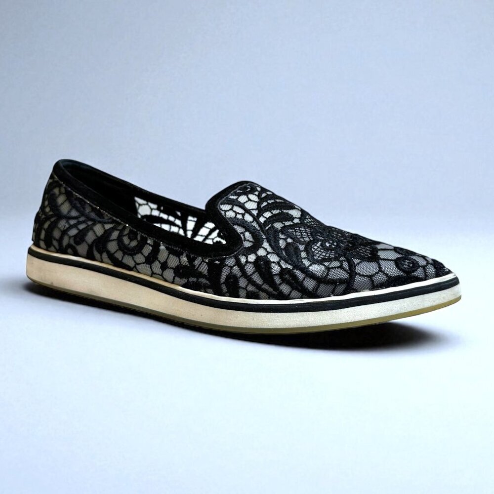 Nicholas Kirkwood Black Lace Flats Pointy Toe Size 38.5